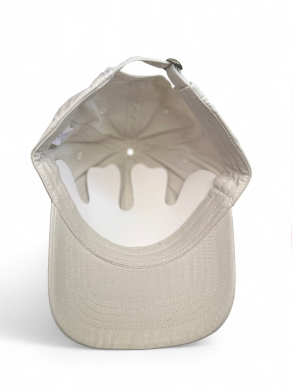 NWT Unisex Classic Minimalist Beige Baseball Cap Adjustable Strap - Picture 4 of 4